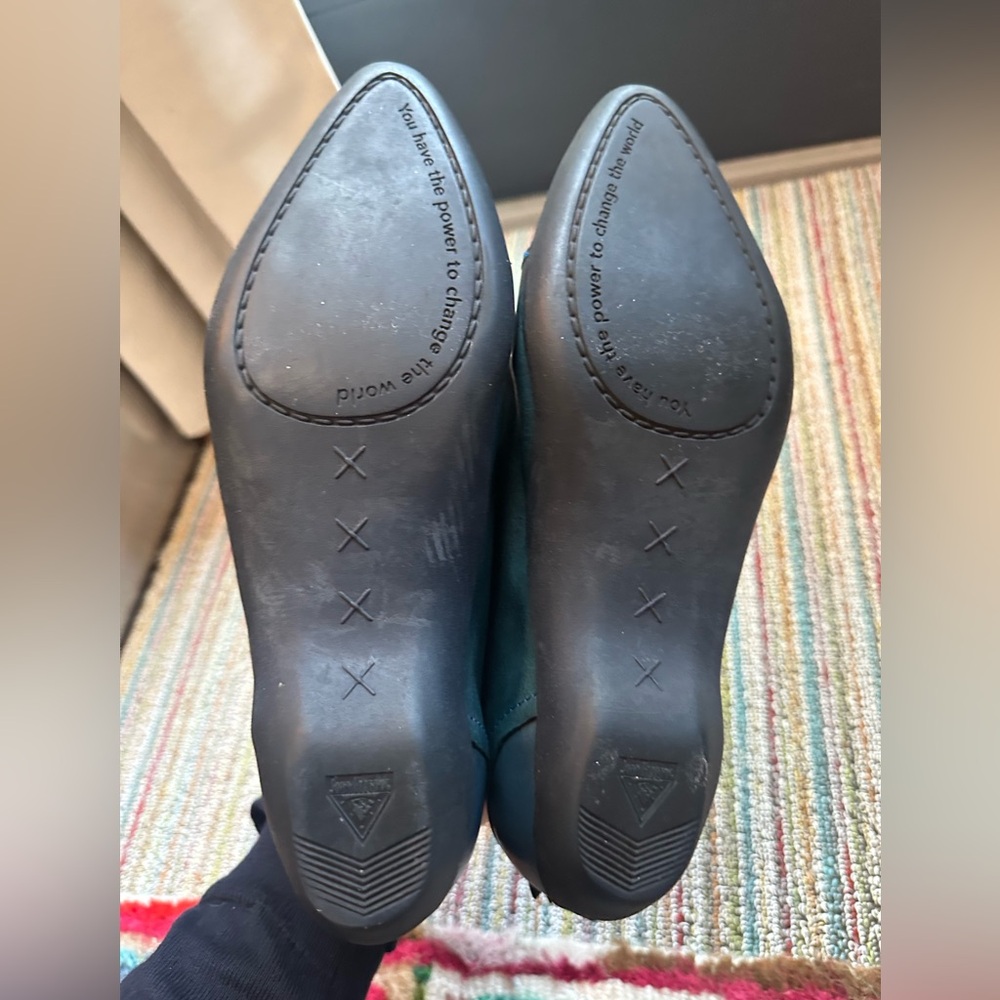 Fluevog EXCELLENT Power Up Endurance two blues leather padded ankle boot -6.5/7 - Picture 14 of 16